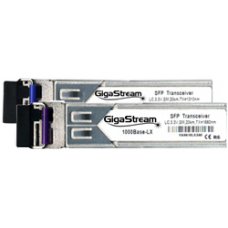 SFP Modules PACK GigaStream SFP 1000BASE-BX-U and GigaStream SFP 1000BASE-BX-D LC Connectors DDM, CISCO Compatible 20km